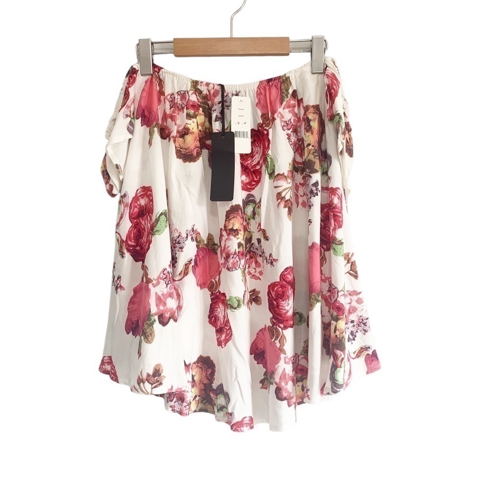 Nwt Bebe Floral Off Shoulder Top Size S